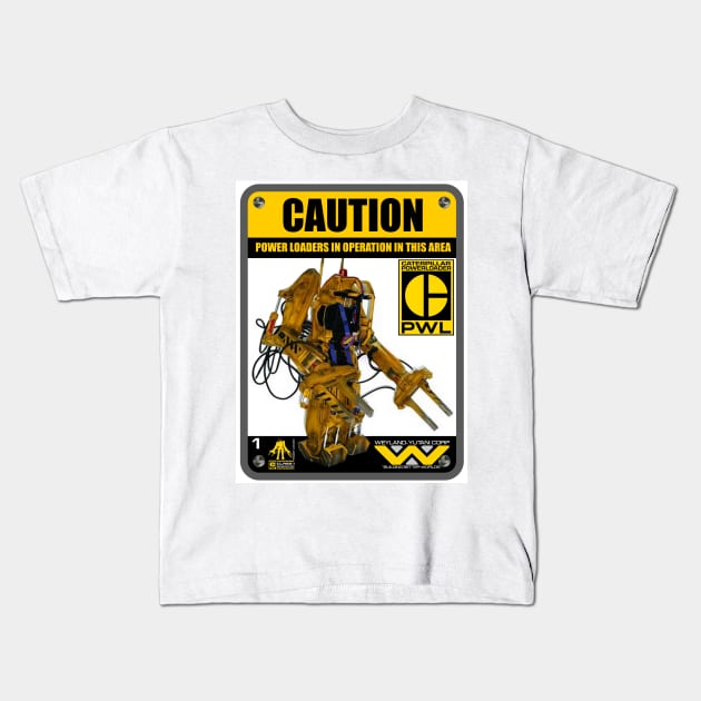 Caution: Power Loaders Kids T-Shirt by Starbase79